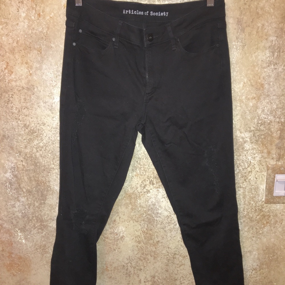 Articles of Society Black Ripped Jeans